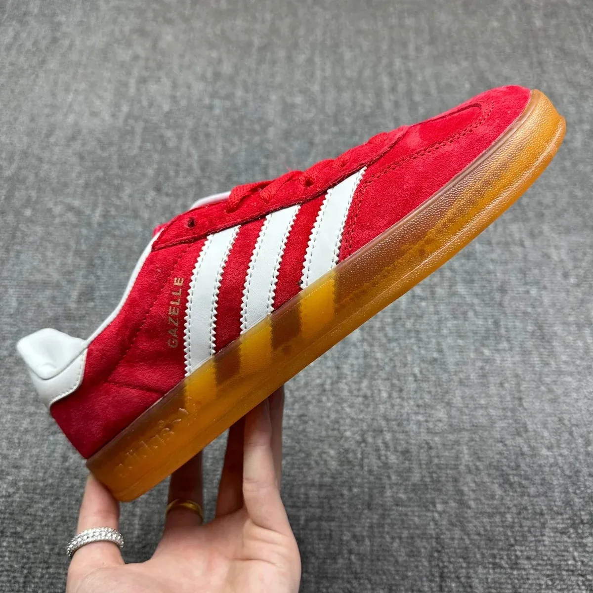 Adidas Adidas Gazelle Red/White Gum Sneakers Red - 1