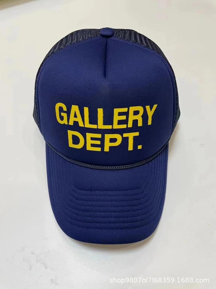 Gallery Dept. Gallery Dept. Trucker Cap Navy/Gold Headwear Navy - 1