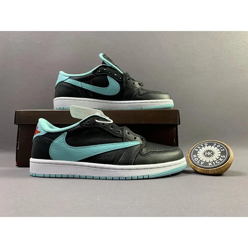 Jordan Nike Air Jordan 1 Low Black/Tiffany Blue Sneakers Black - 1