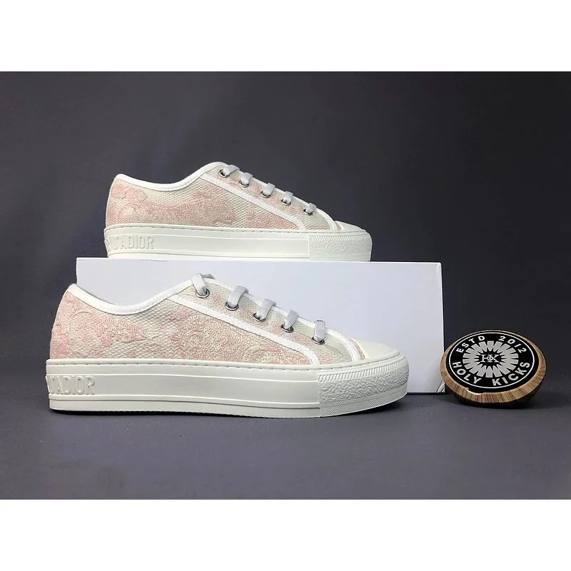 Dior Dior CD Logo Pink Lace-Up Sneakers Pink - 1