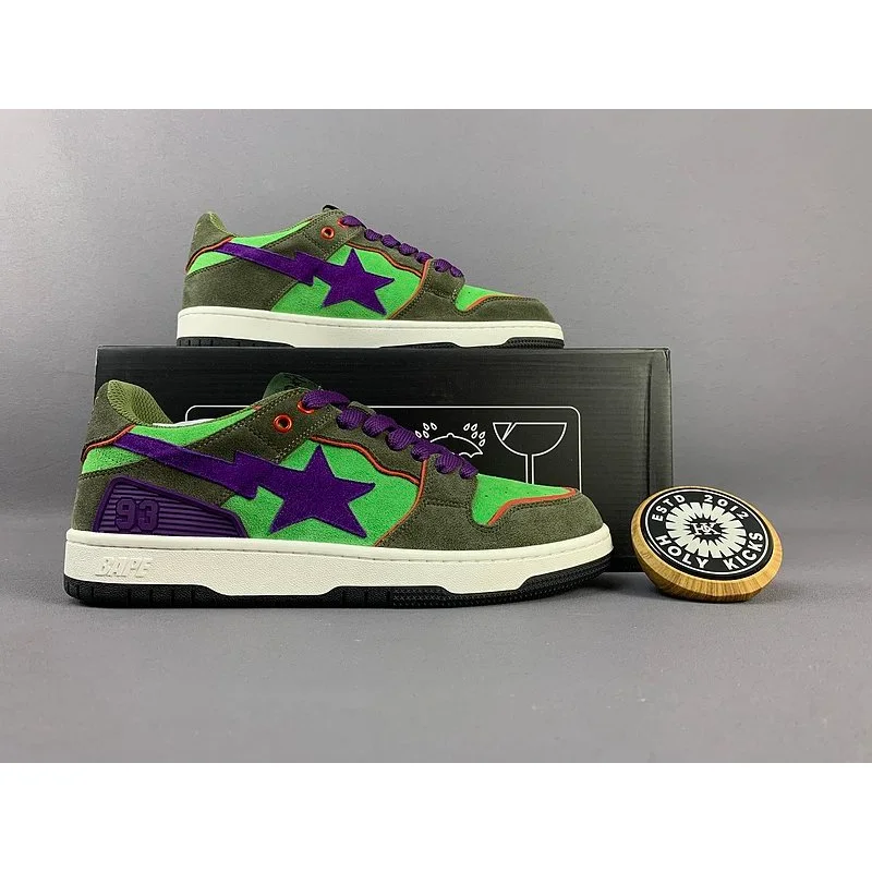 A Bathing Ape A Bathing Ape BAPE STA Green/Purple Sneakers Green - 1