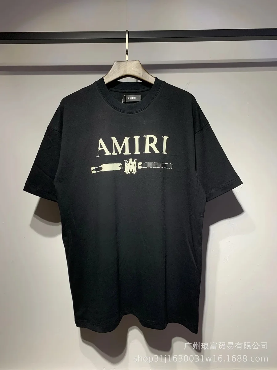 Amiri Amiri Logo Black T-Shirt Black - 1