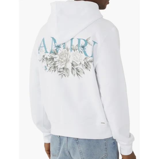 Amiri Amiri Floral Print Hoodie White White - 1