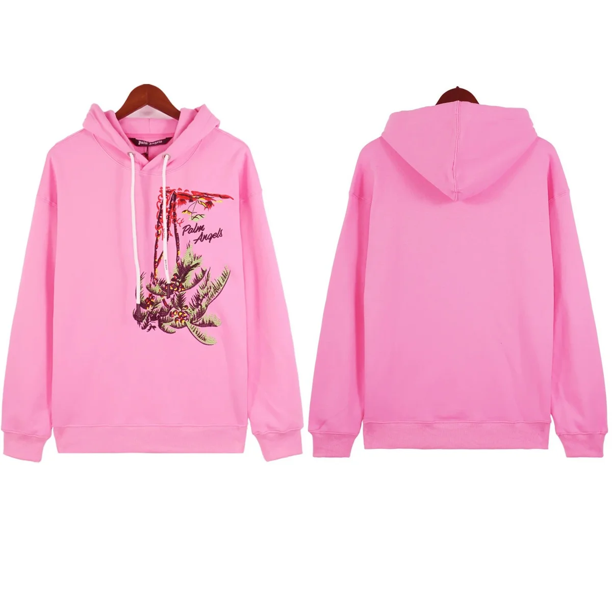 Palm Angels Palm Angels Track Pink Palm Angels Graphic Hoodie Pink - 1