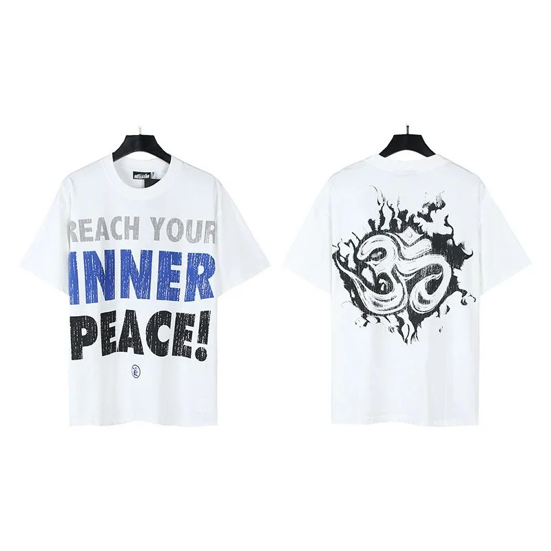 Other Unisex Reach Your Inner Peace! Graphic T-Shirt White White - 1