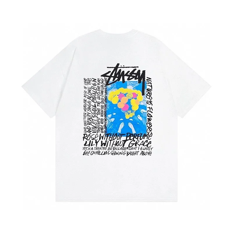 Stussy Stussy Tri-Logo White T-Shirt White - 1