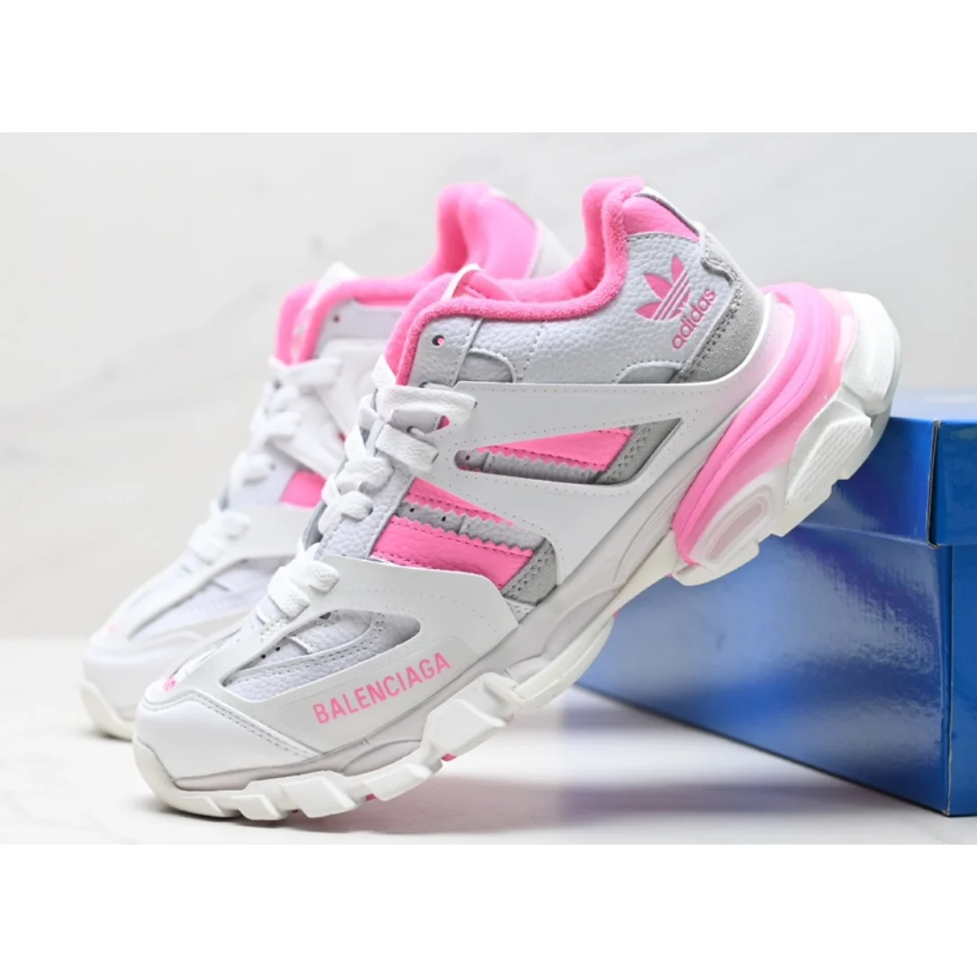 Adidas Adidas x Balenciaga Track Triple White/Pink Sneakers White - 1