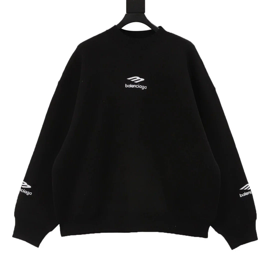 Balenciaga Balenciaga Oversized Crewneck Sweatshirt Black Black - 1