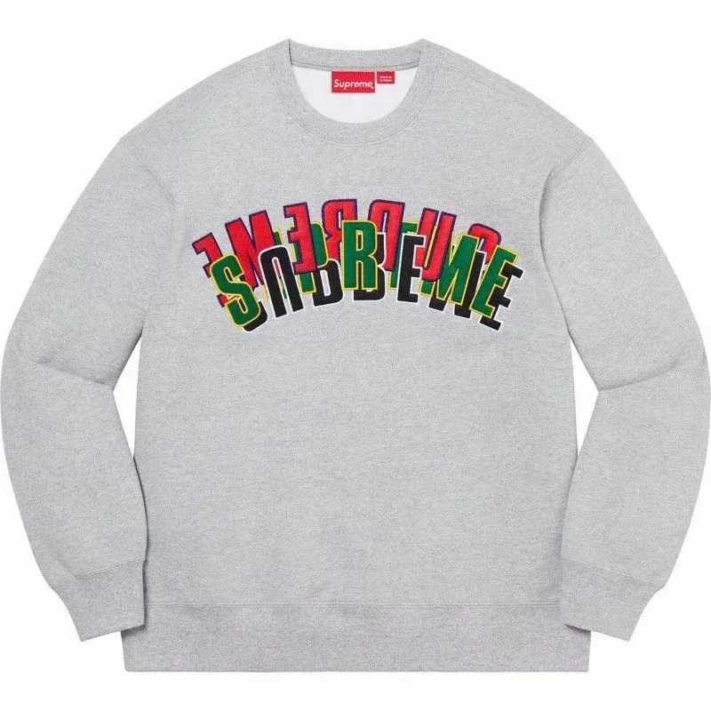 Supreme Supreme Grey 'Supreme' Graphic Crewneck Sweatshirt Grey - 1