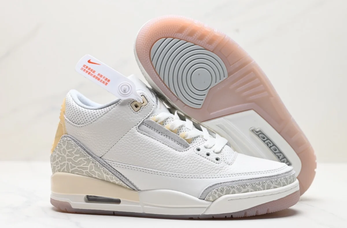 Jordan Nike Air Jordan 3 White Cement Sneakers White - 1