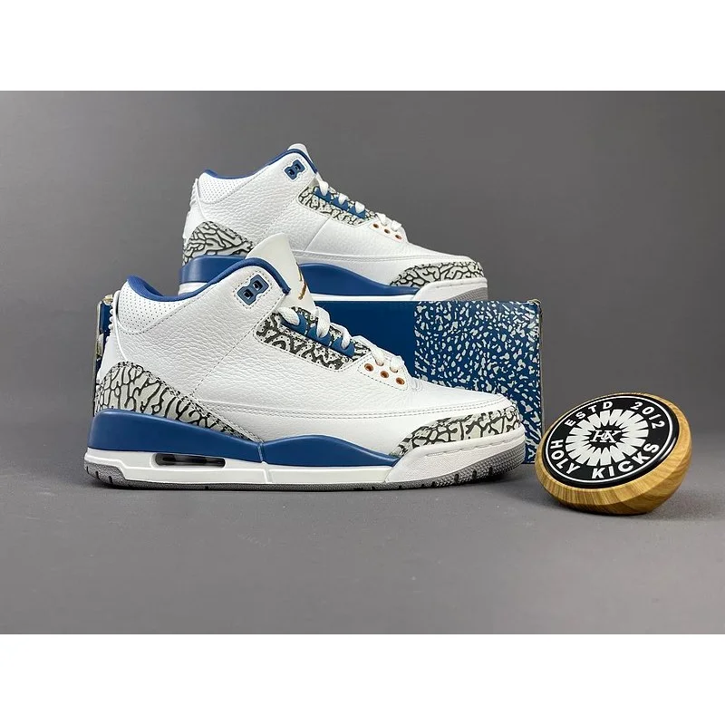 Jordan Nike Air Jordan 3 White Cement Blue Sneakers White - 1
