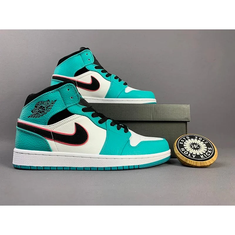 Jordan Nike Air Jordan 1 Mid Turquoise Black Sneakers Black - 1