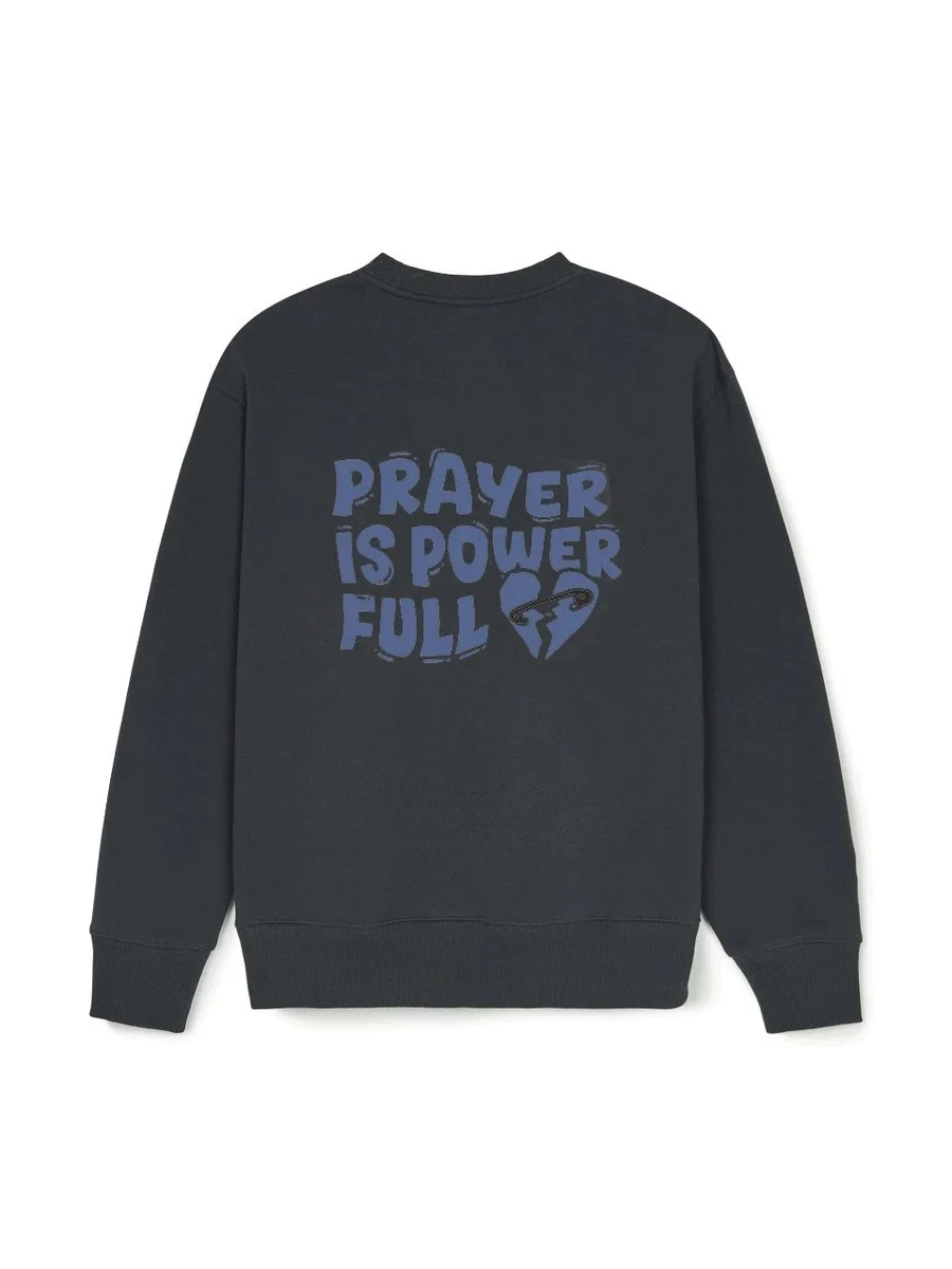 Other Unisex Prayer Is Power Full F-1 Black Sweatshirt Black - 1
