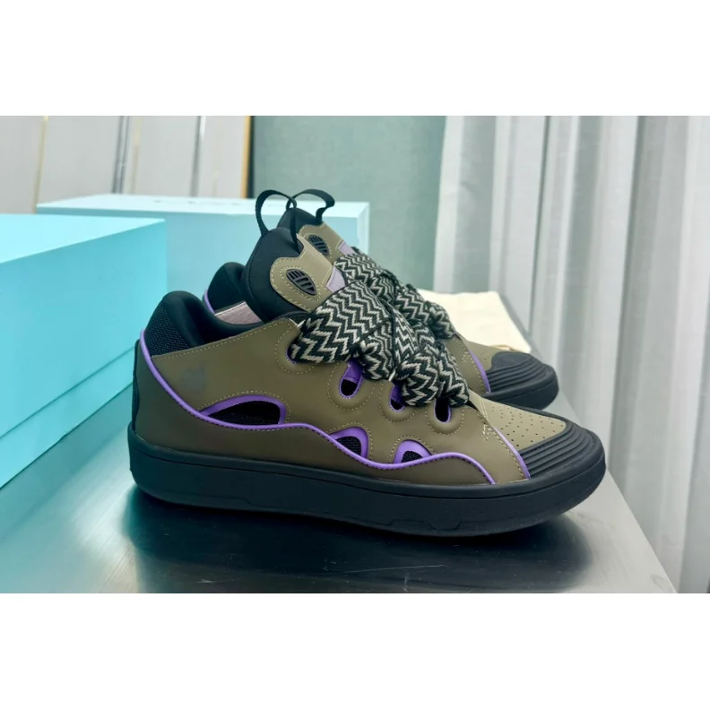 Other Oversized Sneakers with Purple Accents Olive/Black Black - 1