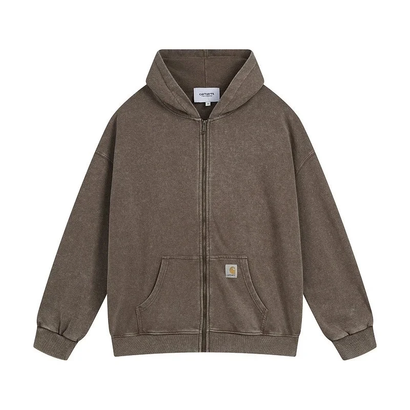 Carhartt Carhartt Detroit Zip-Up Hoodie Open Khaki Brown - 1