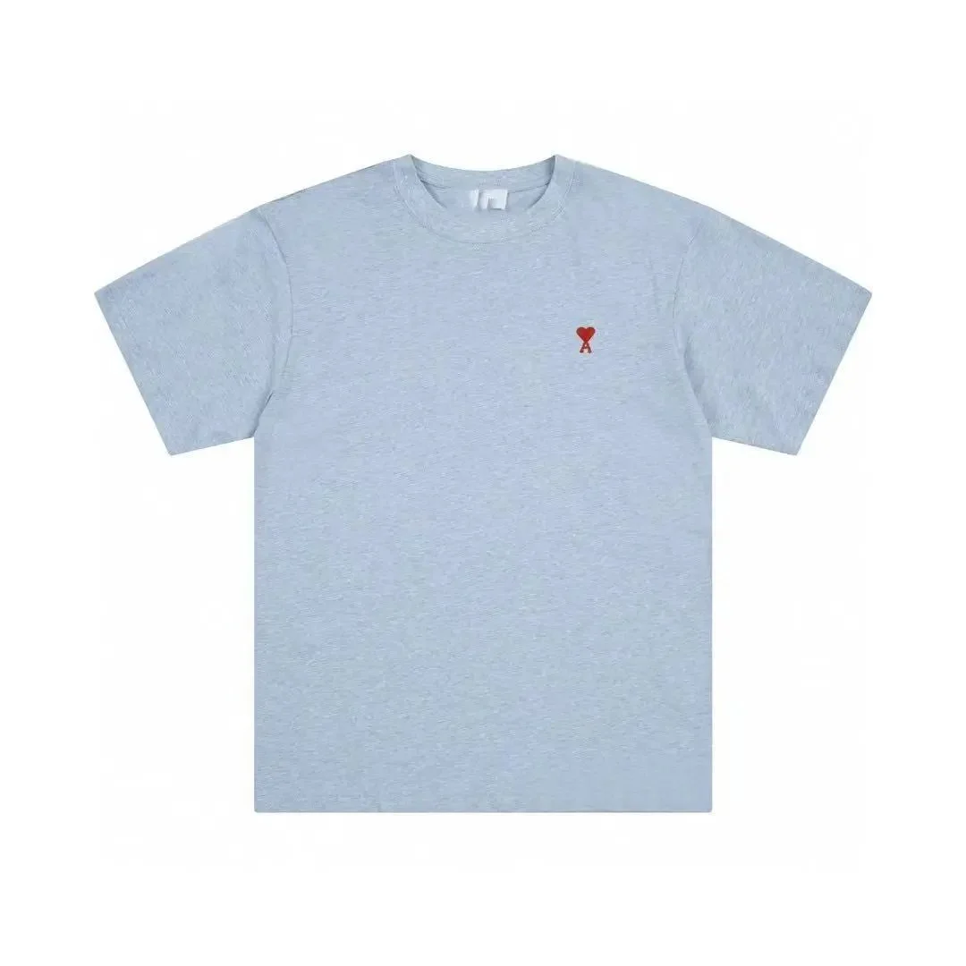 Ami Paris Ami Paris Ami de Coeur Light Grey T-Shirt Grey - 1