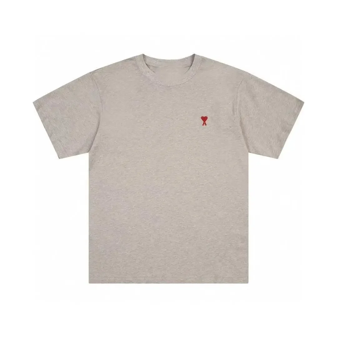 Ami Paris Ami Paris Ami de Coeur Grey Heart T-Shirt Grey - 1