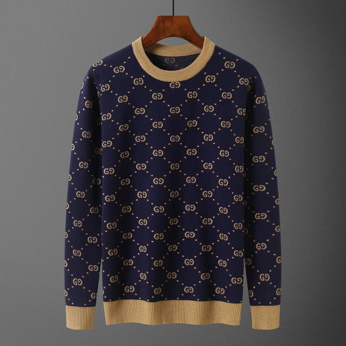 Gucci Gucci GG Marmont Navy & Beige Knit Sweater Navy - 1