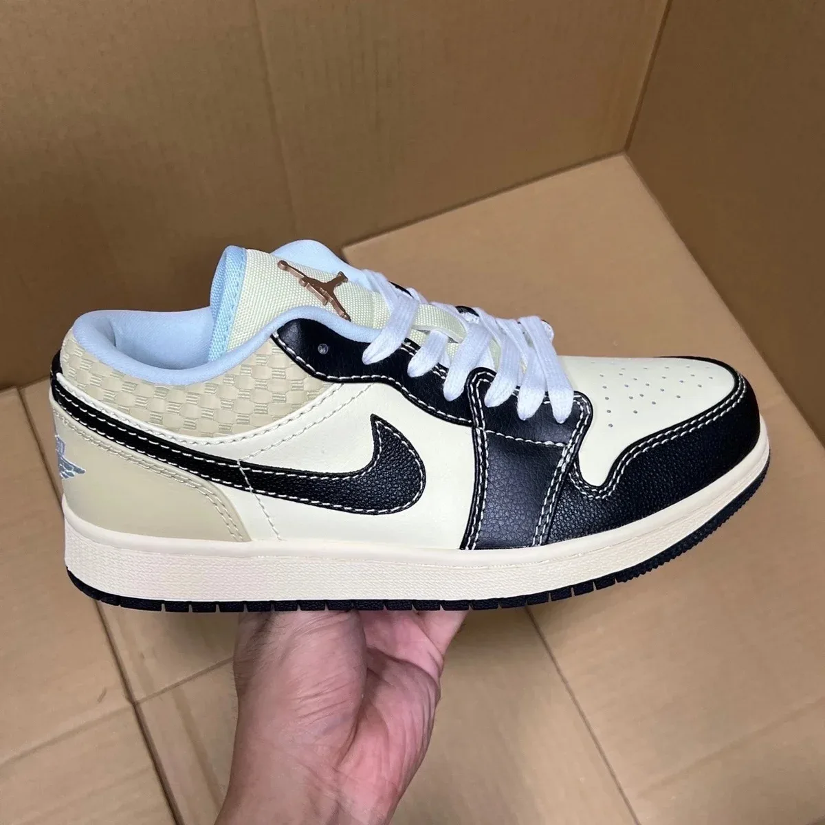 Jordan Nike Air Jordan 1 Low Sail/Black White Sneakers White - 1
