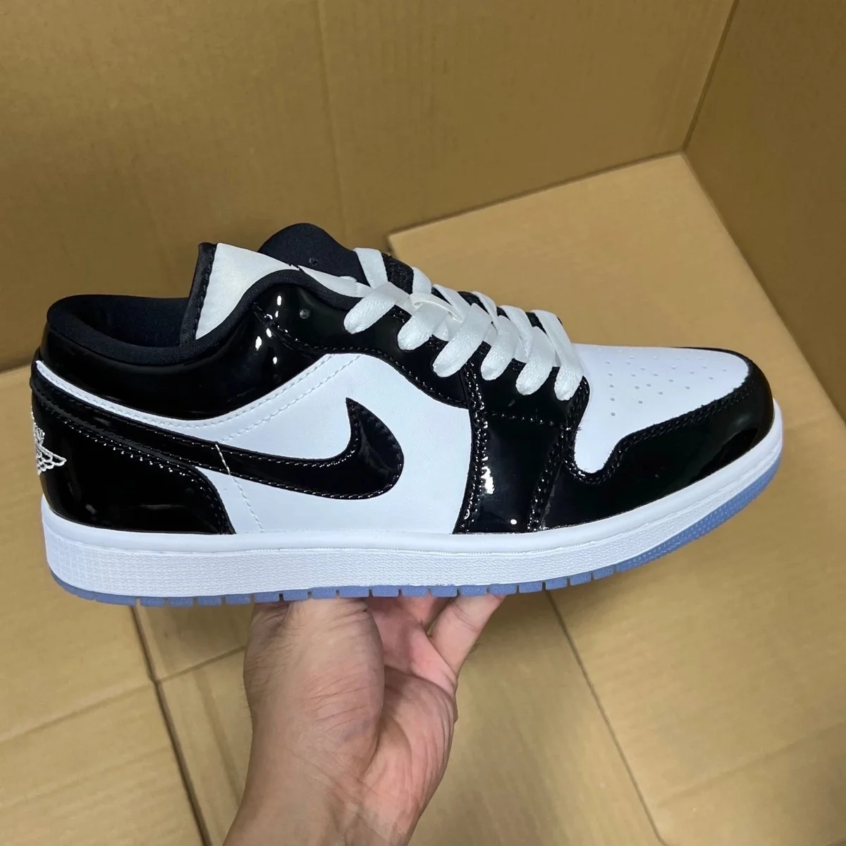 Jordan Nike Air Jordan 1 Low Black/White Sneakers Black - 1