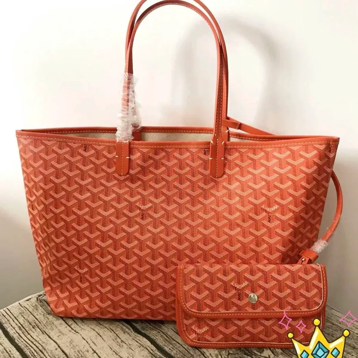 Goyard Goyard Saint Louis Orange Tote Bag with Wallet Orange - 1