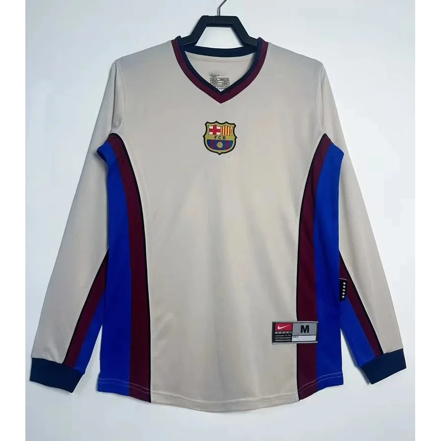 Nike Nike Barcelona 1998-99 Away Long Sleeve Jersey Beige - 1