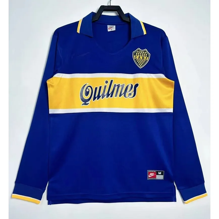 Nike Nike Air Force 1 Boca Juniors 1996-97 Home Long Sleeve Jersey Blue - 1