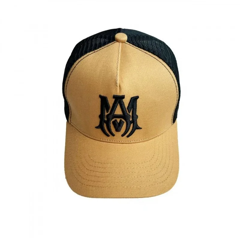 Other Gold & Black Trucker Hat with Embroidered 'MA' Logo Gold - 1