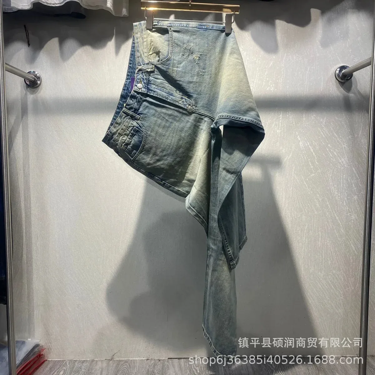 Other JK9203 Vintage Blue Denim Jeans Blue - 1