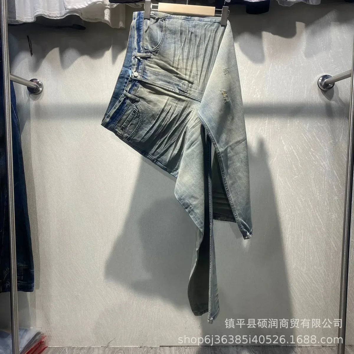 Other JK9669 Vintage Blue Denim Shorts Blue - 1