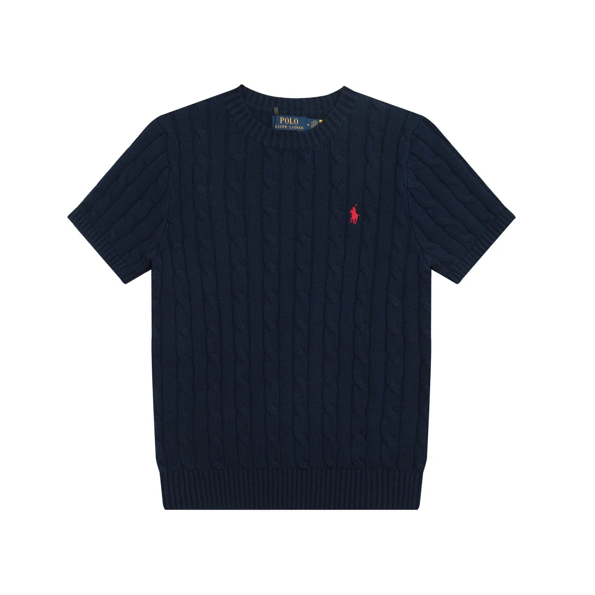 Polo Ralph Lauren Polo Ralph Lauren Classic Logo Cable Knit T-Shirt Navy Red Label Navy - 1