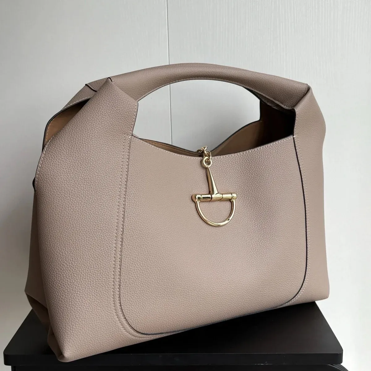 Other Unisex Leather Tote Bag in Grandma Gray Grey - 1