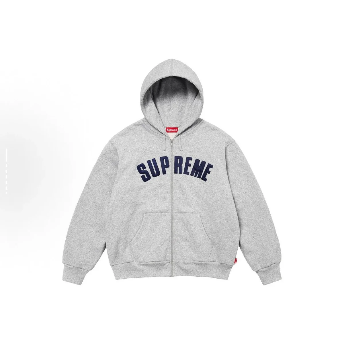 Supreme Supreme Zip-Up Hoodie 041 Grey Hooded Sweatshirt Grey - 1