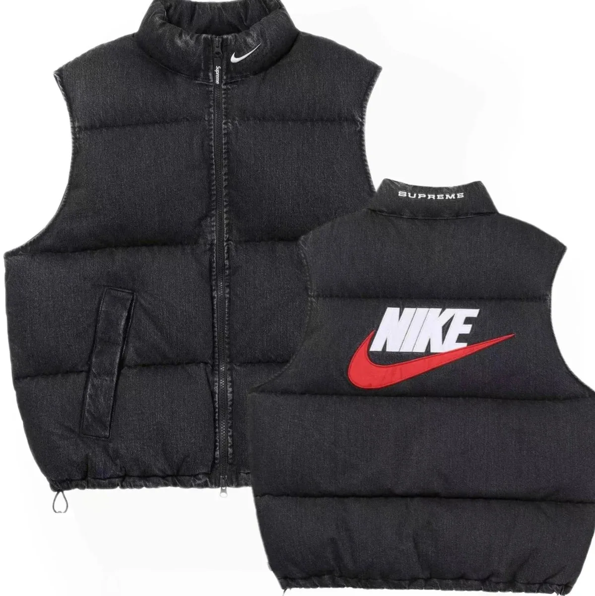 Nike Nike Supreme Denim Puffer Vest Black Black - 1