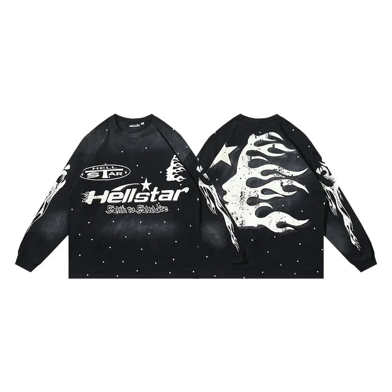 Hellstar Hellstar Studios Faith to Fearless Black Long Sleeve T-Shirt Black - 1