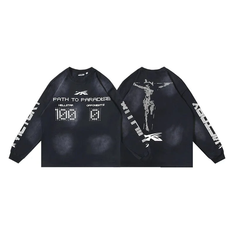 Trapstar Trapstar X Hellstar Path to Paradise Black Long Sleeve T-Shirt Black - 1