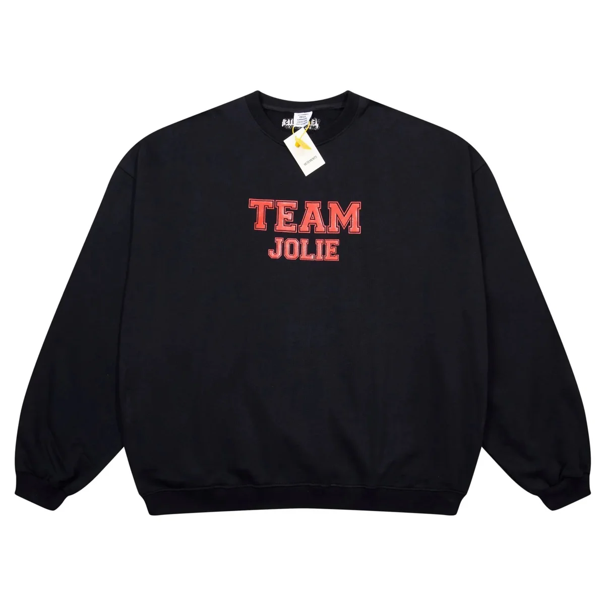 Other Black 'TEAM JOLIE' Embroidered Crewneck Sweatshirt Black - 1