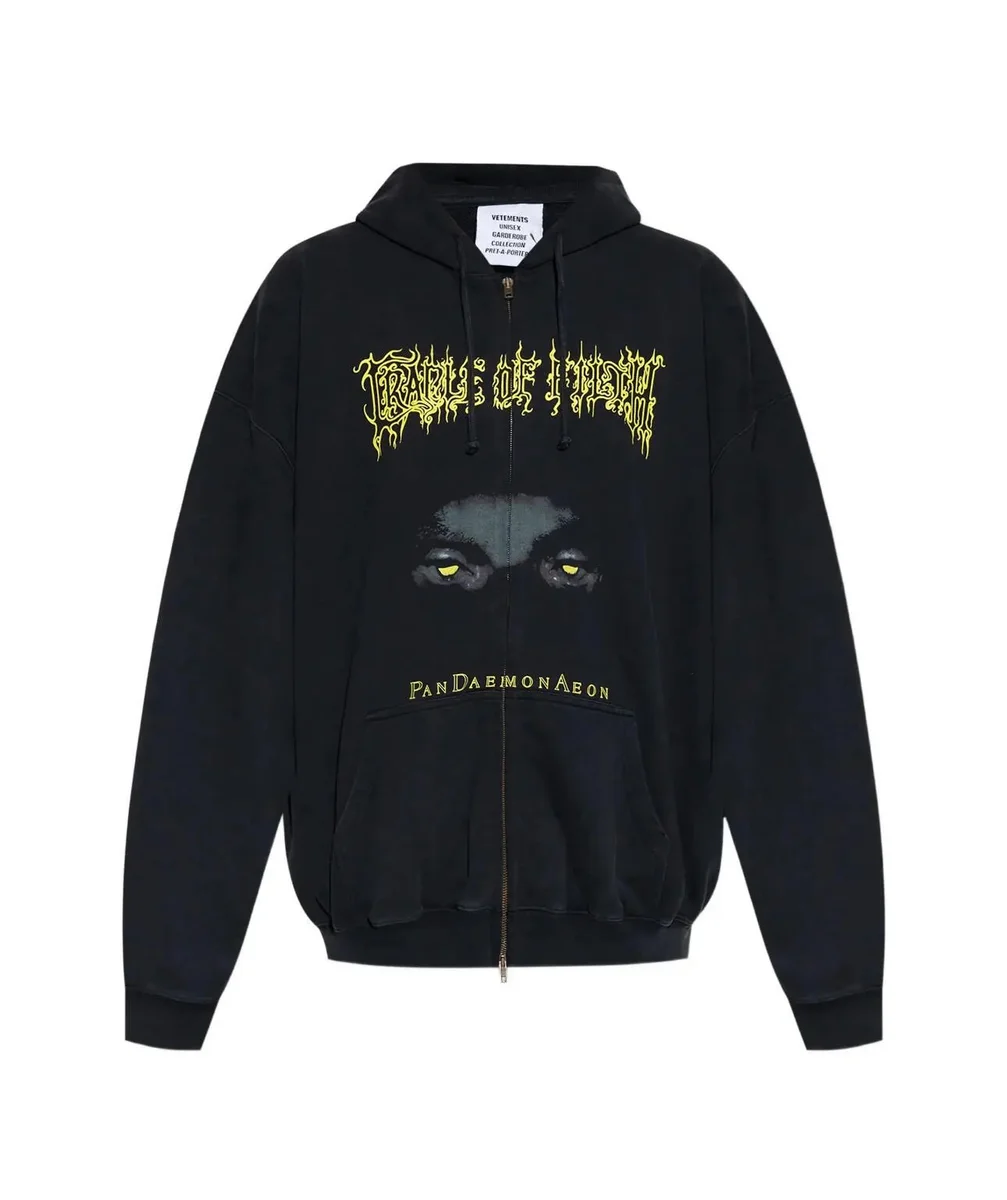 Vetements Vetements Cradle of Filth PanDaemonAeon Hoodie Black Black - 1