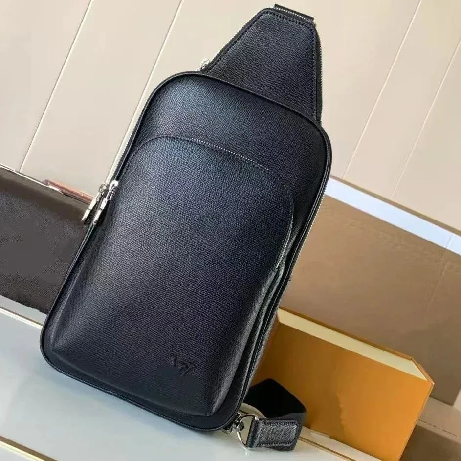 Louis Vuitton Louis Vuitton Black Grain Leather Chest Bag Black - 1