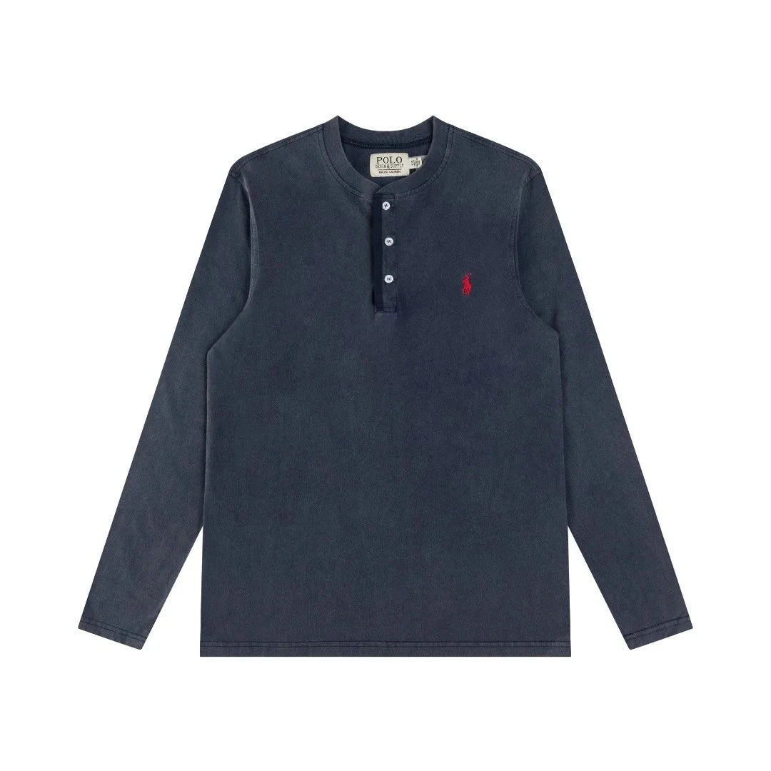 Polo Ralph Lauren Polo Ralph Lauren Classic Logo Henley T-Shirt Navy Navy - 1