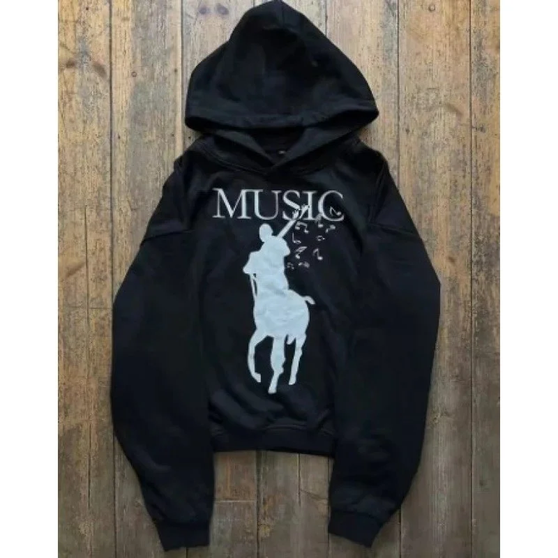 Polo Ralph Lauren Polo Ralph Lauren Big Pony Music Black Hoodie Black - 1