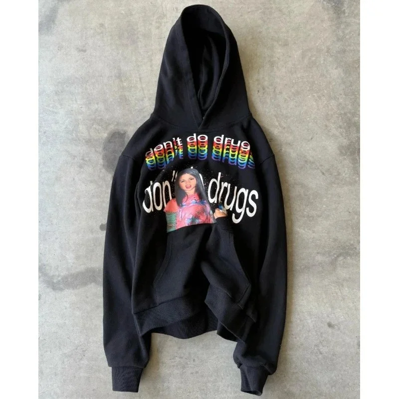 Other Black 'Don't Do Drugs' Graphic Hoodie Black - 1
