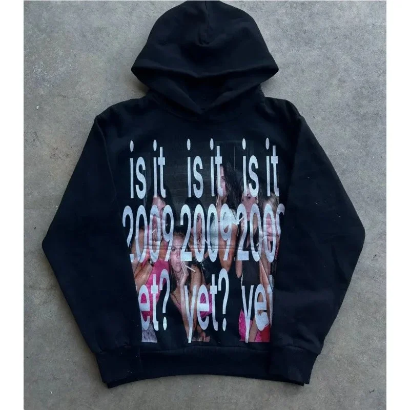 Other Black 'Is It Is It' Graphic Hoodie Black - 1
