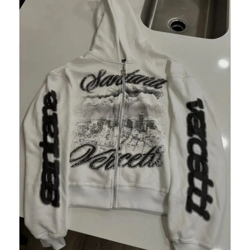 Other White 'Santana Vercetti' Zip-Up Hoodie White - 1