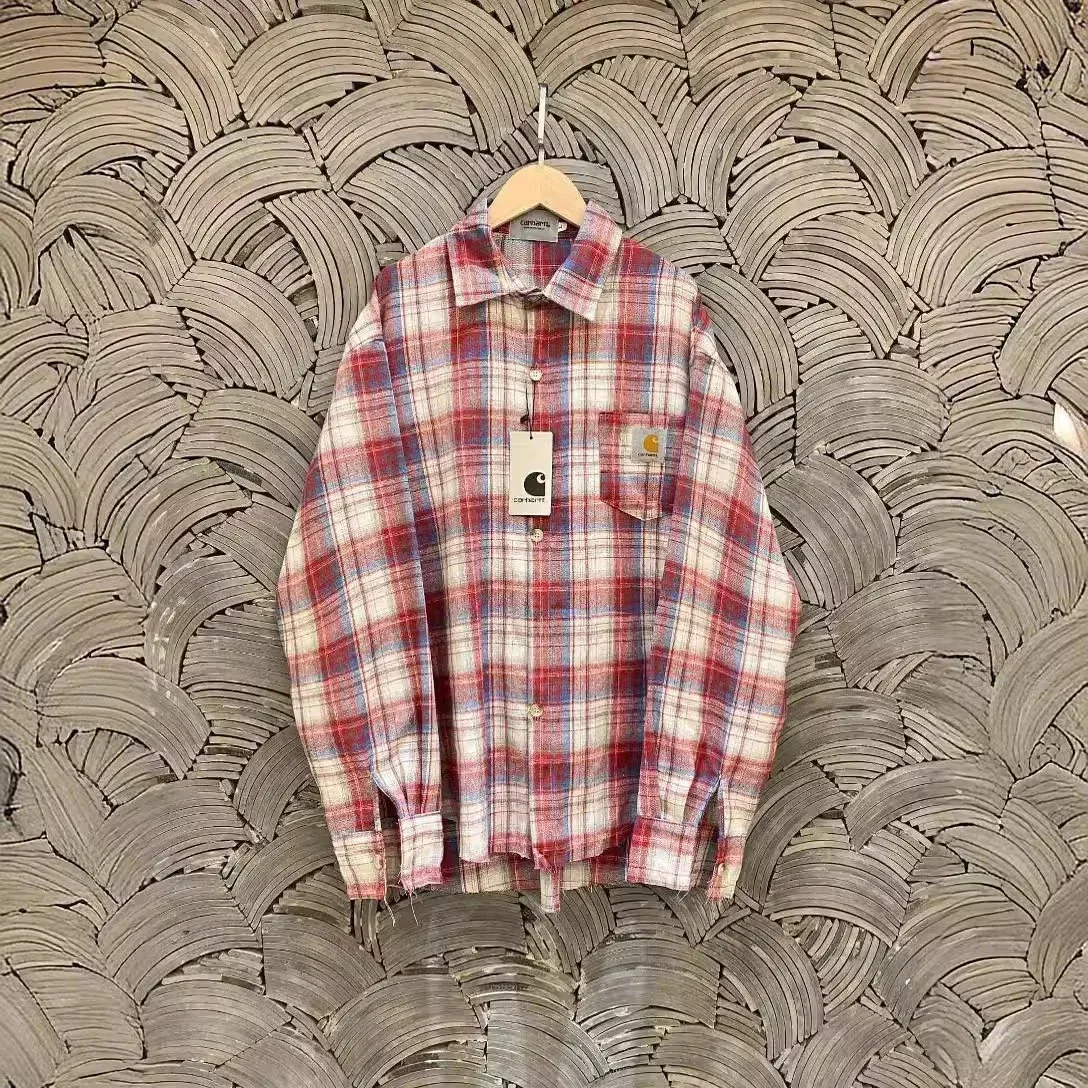 Carhartt Carhartt Red & White Plaid Flannel Shirt Red - 1