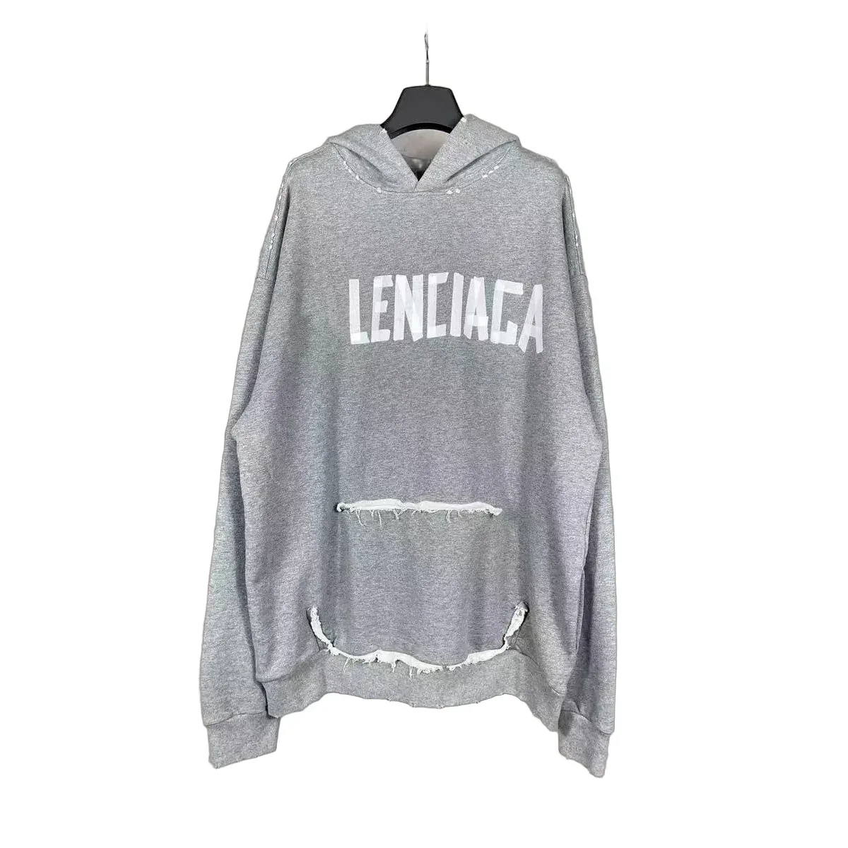 Balenciaga Balenciaga Lenciacca Hoodie Grey Oversized Grey - 1