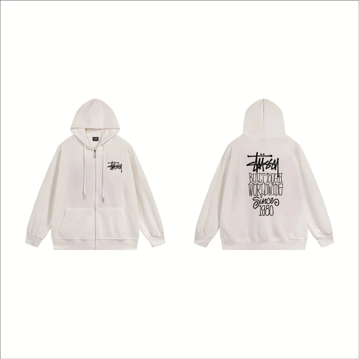 Stussy Stüssy Built Tough Since 1980 White Hoodie White - 1