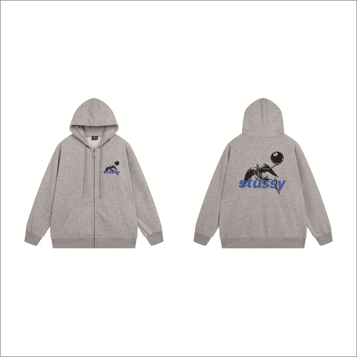 Stussy Stüssy Zip-Up Hoodie B745 Grey Grey