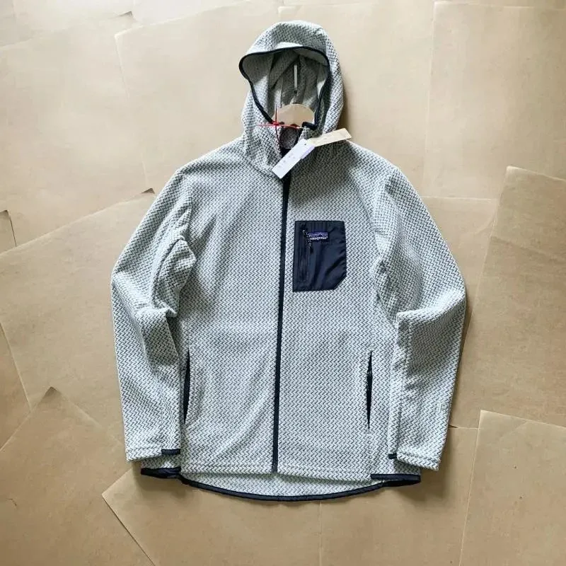 Patagonia Patagonia Nano Puff Grey/White Hooded Jacket Grey - 1