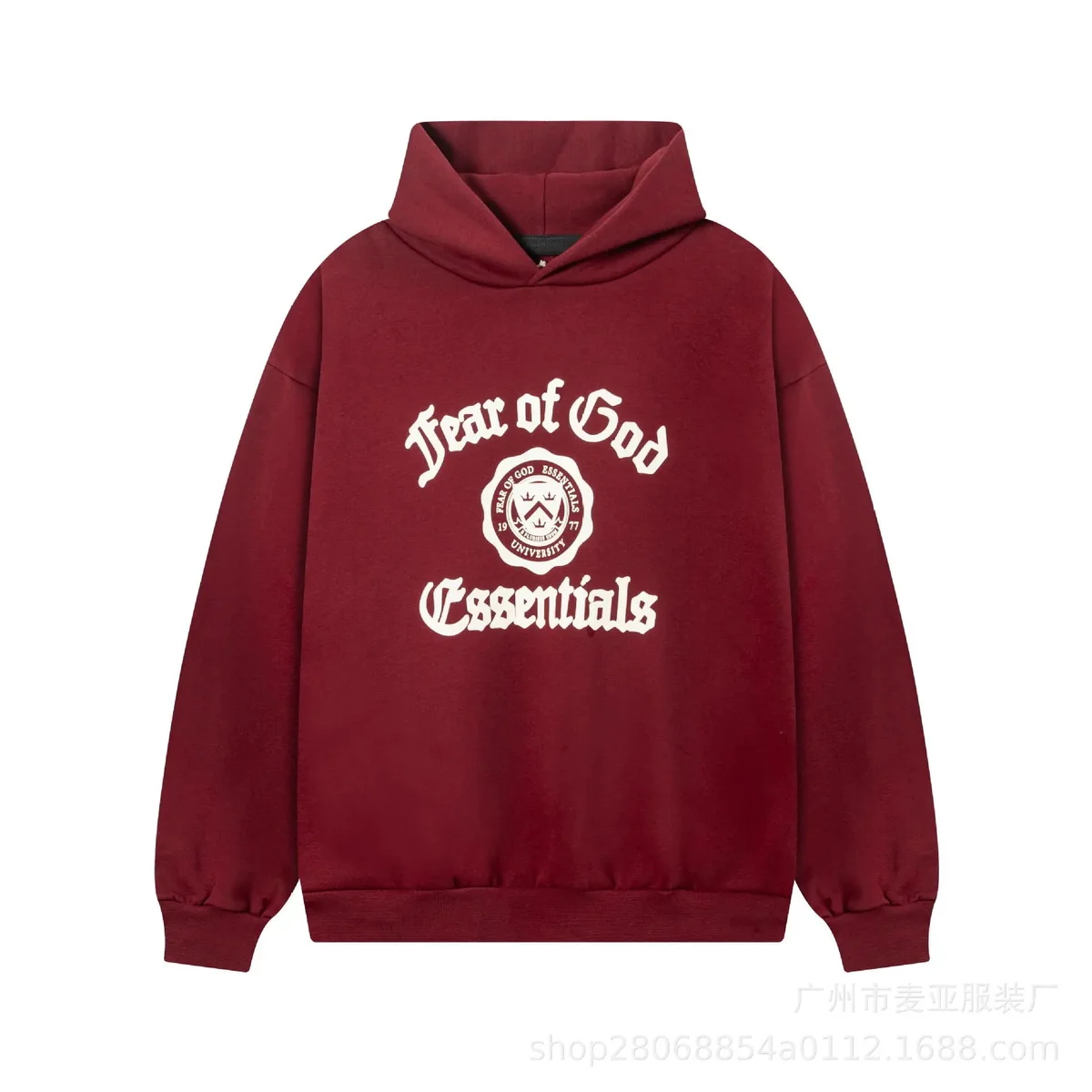 Fear of God Fear of God Essentials Red Hoodie (Fleece Lined) Red - 1